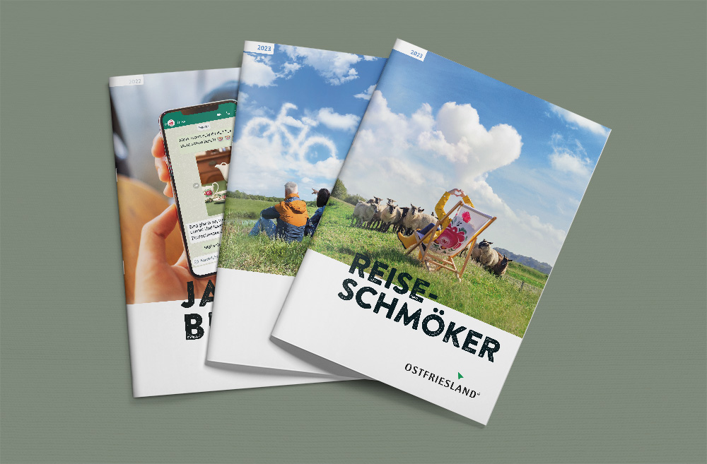 Reiseschmöker, Radkatalog und Jahresmagazine für die Ostfriesland Tourismus GmbH