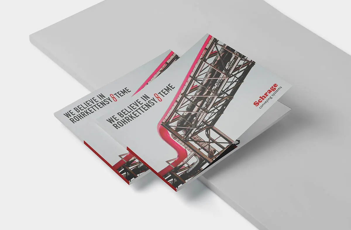 Mehrsprachige B2B-Kataloge We believe in Rohrkettensysteme für Schrage Conveying Systems