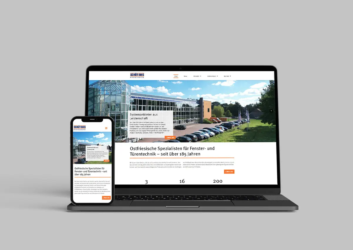 Website-Relaunch schuet-duis.de für das Auricher Traditionsunternehmen Schüt-Duis